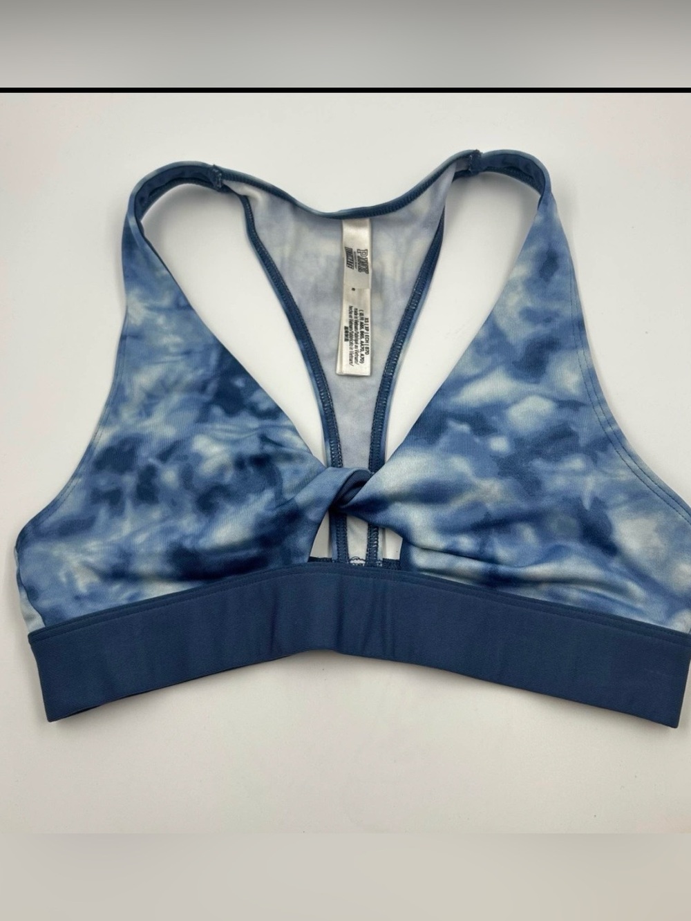 Victoria's Secret Pink Ultimate Lightly Lined Sports Bra Womens XS Blue Tie Dye